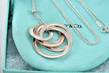 Load image into Gallery viewer, Tiffany &amp; Co. 1837 Silver Large Rubedo 4 Interlocking Circles Necklace
