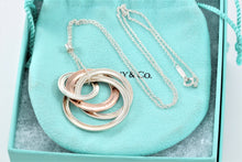 Load image into Gallery viewer, Tiffany &amp; Co. 1837 Silver Large Rubedo 4 Interlocking Circles Necklace
