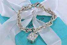 Load image into Gallery viewer, Tiffany &amp; Co. Silver Giftbox Padlock Charm Bracelet
