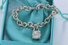 Load image into Gallery viewer, Tiffany &amp; Co. Silver Giftbox Padlock Charm Bracelet
