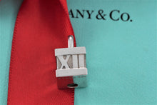 Load image into Gallery viewer, Tiffany &amp; Co. Atlas Silver Roman Numerals Cube Padlock Charm Pendant
