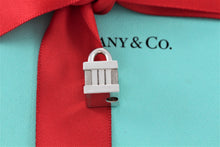 Load image into Gallery viewer, Tiffany &amp; Co. Atlas Silver Roman Numerals Cube Padlock Charm Pendant
