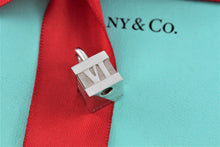 Load image into Gallery viewer, Tiffany &amp; Co. Atlas Silver Roman Numerals Cube Padlock Charm Pendant
