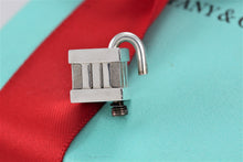 Load image into Gallery viewer, Tiffany &amp; Co. Atlas Silver Roman Numerals Cube Padlock Charm Pendant
