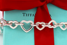 Load image into Gallery viewer, Tiffany &amp; Co. Silver Heart Links 7.5&quot; Bracelet
