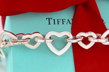 Load image into Gallery viewer, Tiffany &amp; Co. Silver Heart Links 7.5&quot; Bracelet
