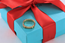 Load image into Gallery viewer, Tiffany &amp; Co. Atlas 18K Gold Stripe Roman Numeral Band Ring
