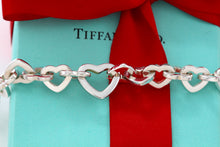 Load image into Gallery viewer, Tiffany &amp; Co. Silver Heart Links 7.5&quot; Bracelet
