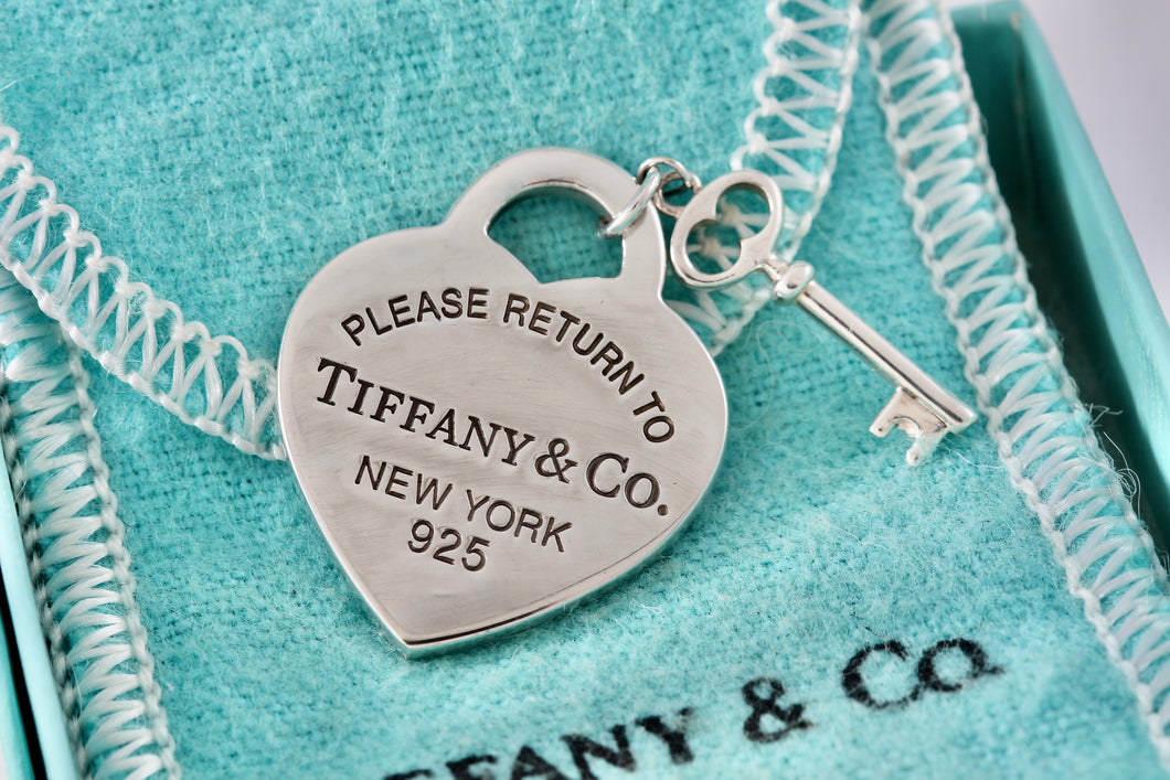 Return To Tiffany & Co. Silver Replacement Heart & Mini Key Pendant