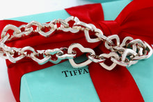 Load image into Gallery viewer, Tiffany &amp; Co. Silver Heart Links 7.5&quot; Bracelet
