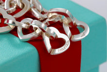 Load image into Gallery viewer, Tiffany &amp; Co. Silver Heart Links 7.5&quot; Bracelet
