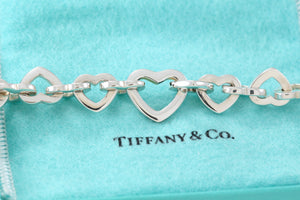 Tiffany & Co. Silver Heart Links 7.5" Bracelet