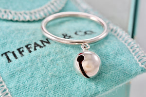 Tiffany & Co. Paloma Picasso Silver Dangle Bell Ball Ring Size 9