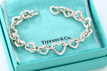 Load image into Gallery viewer, Tiffany &amp; Co. Silver Heart Links 7.5&quot; Bracelet
