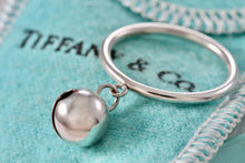 Load image into Gallery viewer, Tiffany &amp; Co. Paloma Picasso Silver Dangle Bell Ball Ring Size 9
