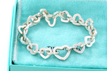 Load image into Gallery viewer, Tiffany &amp; Co. Silver Heart Links 7.5&quot; Bracelet
