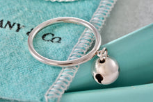 Load image into Gallery viewer, Tiffany &amp; Co. Paloma Picasso Silver Dangle Bell Ball Ring Size 9
