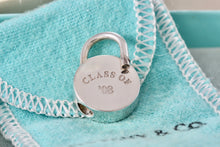 Load image into Gallery viewer, Tiffany &amp; Co. Silver &quot;Class of 08&quot; Circle Padlock Pendant
