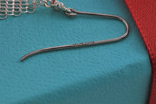 Load image into Gallery viewer, Tiffany &amp; Co. Elsa Peretti Silver Diamond Large Mesh Dangle Earrings

