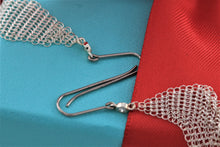 Load image into Gallery viewer, Tiffany &amp; Co. Elsa Peretti Silver Diamond Large Mesh Dangle Earrings
