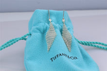 Load image into Gallery viewer, Tiffany &amp; Co. Elsa Peretti Silver Diamond Large Mesh Dangle Earrings
