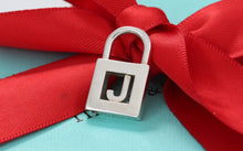 Load image into Gallery viewer, Tiffany &amp; Co. Silver Letter &quot;J&quot; Padlock Pendant
