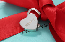 Load image into Gallery viewer, Tiffany &amp; Co. Silver &quot;Happy&quot; Heart Padlock Pendant

